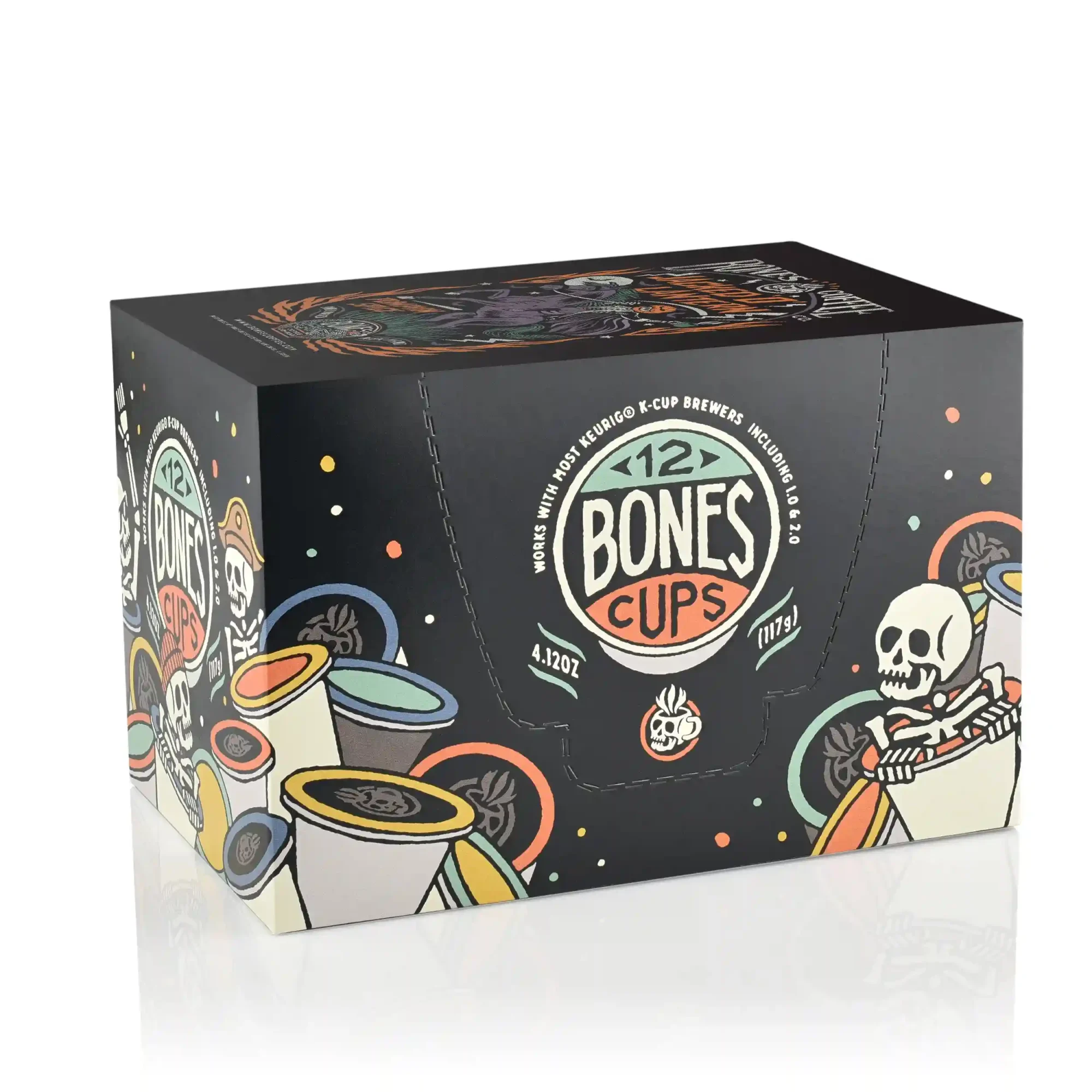 Alternative view of Jacked O' Lantern Bones Cups - 12 Count