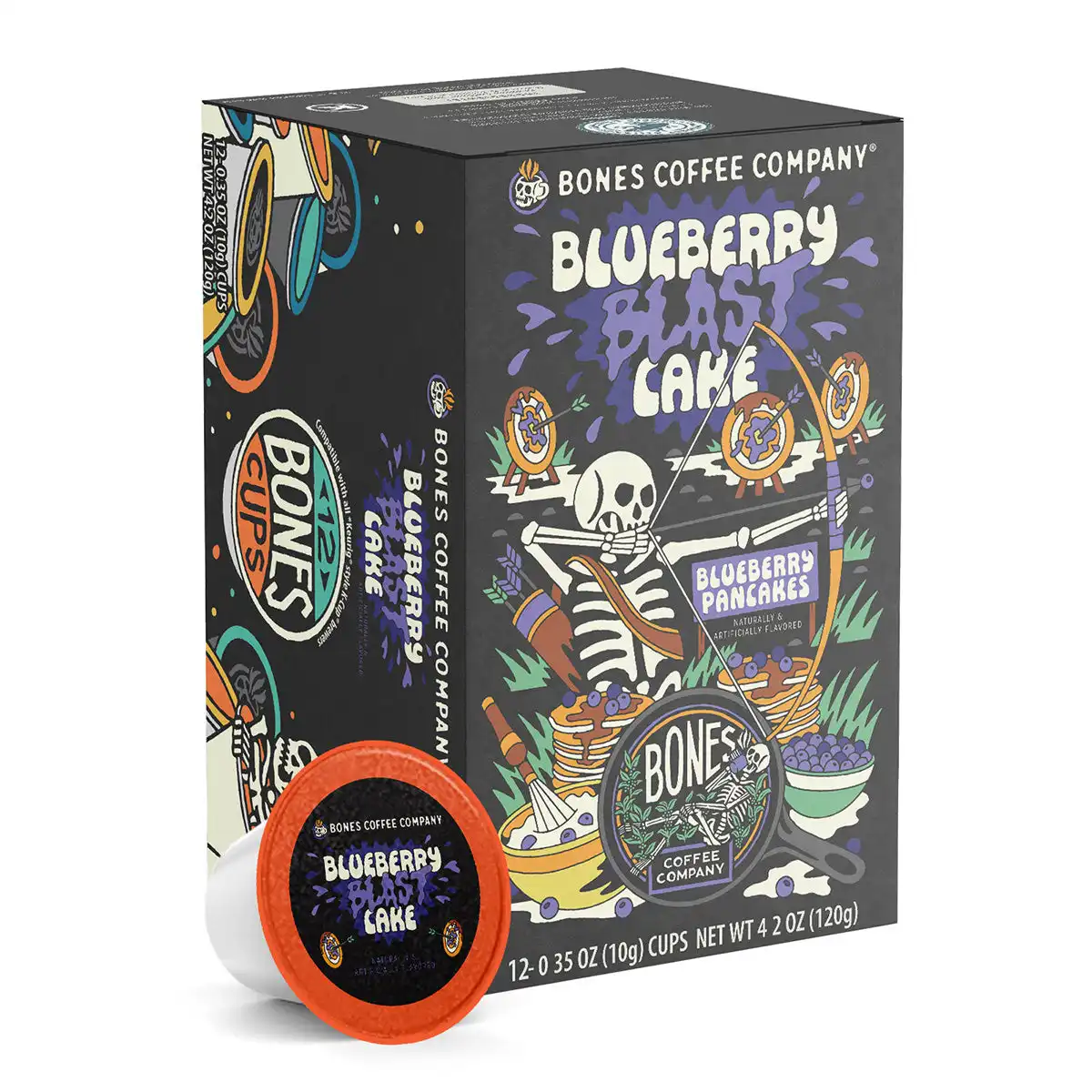 Blueberry Blast Cake Bones Cups - 12 Count