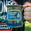 Coffee First Meme Handthrown Mug - Image 2